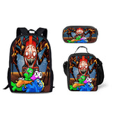 Choo Choo Charles School Bag Backpack Lunch Bag Pencil Case 3pcs Set Gift for Kids Students